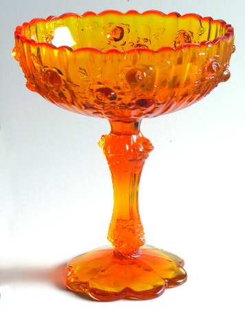Rose Orange Round Compote (Height X Width)