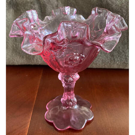 Rose Colonial Pink Round Compote (Height X Width)