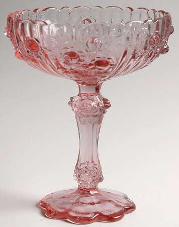 Rose Colonial Pink Round Compote (Height X Width)