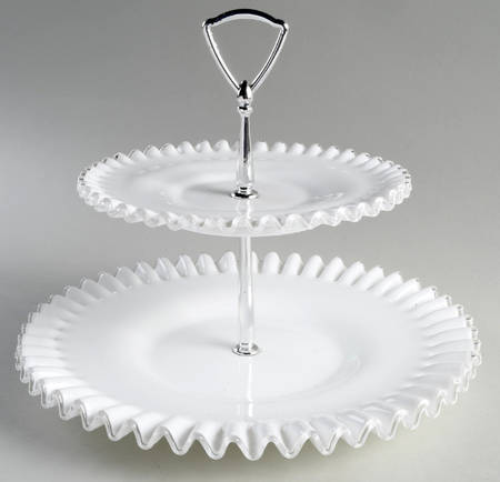 Silver Crest 2 Tier Serving Tray