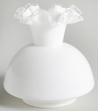 Silver Crest 8" Footed Double Crimped Vase