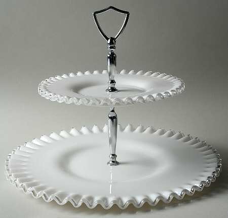 Silver Crest 2 Tier Serving Tray