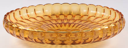 Thumbprint Colonial Amber Tray for Chip & Dip Set