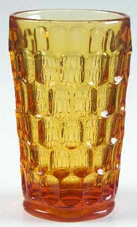 Thumbprint Colonial Amber 10 Oz Flat Tumbler