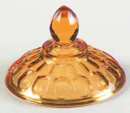 Thumbprint Colonial Amber Lid for Sugar Bowl