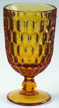 Thumbprint Colonial Amber 13 Oz Footed Tumbler