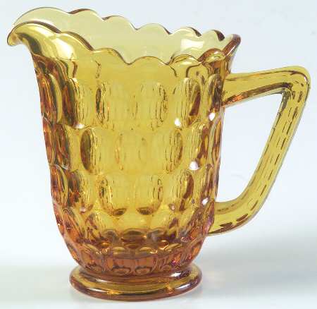Thumbprint Colonial Amber Creamer
