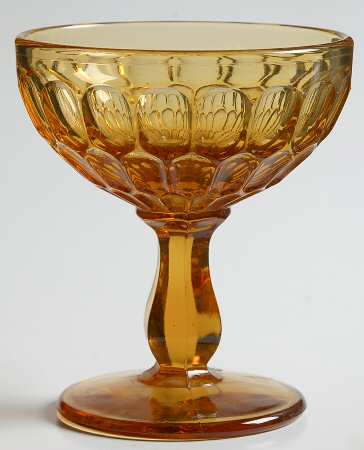 Thumbprint Colonial Amber Champagne/Tall Sherbet