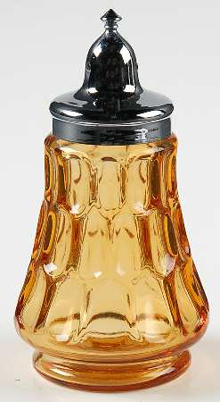 Thumbprint Colonial Amber Shaker with Metal Lid