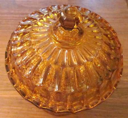Thumbprint Colonial Amber Lid for Anniversary Bowl