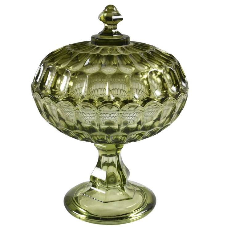 Thumbprint Colonial Green Anniversary Bowl & Lid