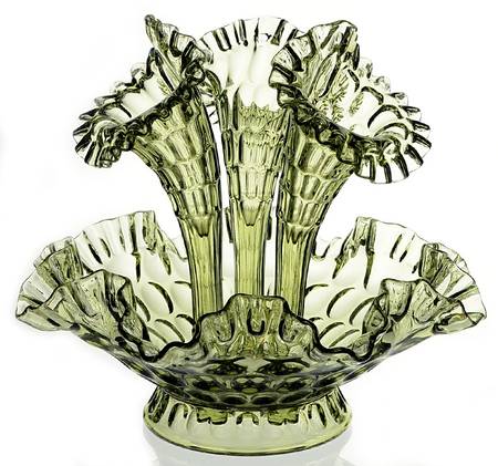 Thumbprint Colonial Green 4-Piece Epergne