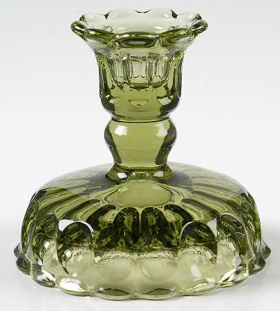 Thumbprint Colonial Green 3" Single Light Candlestick