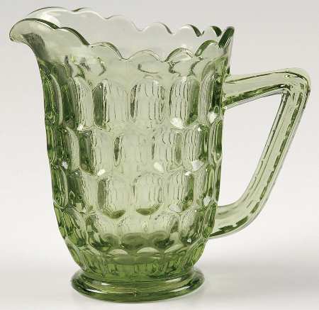 Thumbprint Colonial Green Creamer