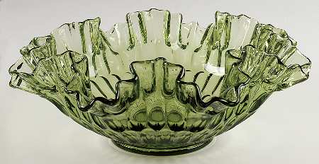 Thumbprint Colonial Green 12" Round Bowl