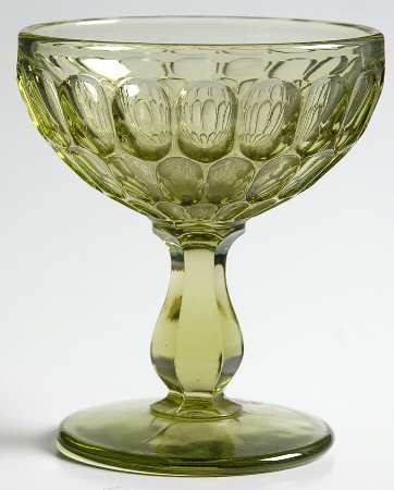 Thumbprint Colonial Green Champagne/Tall Sherbet