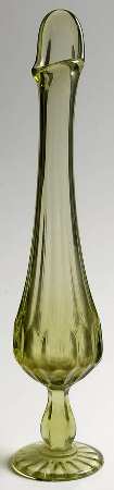 Thumbprint Colonial Green 11"-14" Small Swung Vase