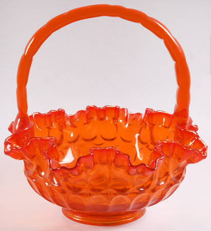 Thumbprint Orange #4434 Thumbprint 8" Basket