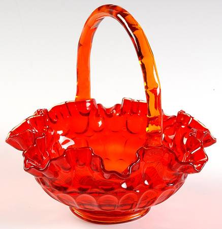 Thumbprint Orange #4438 Thumbprint 8" Basket