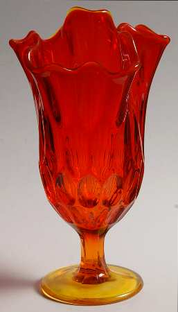 Thumbprint Orange 8" Handkerchief Vase