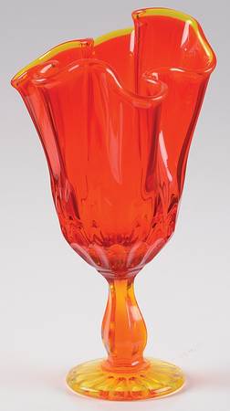 Thumbprint Orange 7" Handkerchief Vase