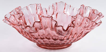 Thumbprint Colonial Pink 12" Round Bowl