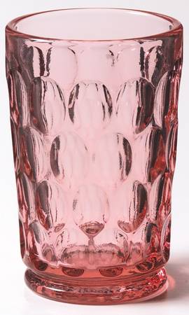 Thumbprint Colonial Pink Juice Glass