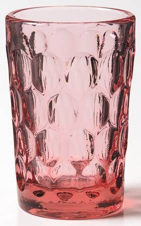Thumbprint Colonial Pink Juice Glass
