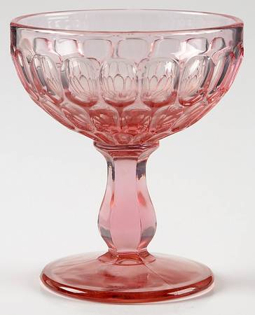 Thumbprint Colonial Pink Champagne/Tall Sherbet