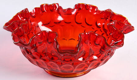 Thumbprint Ruby Round Bowl