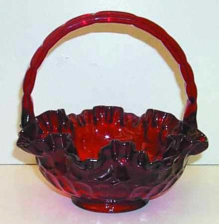 Thumbprint Ruby #4438 Thumbprint 8" Basket