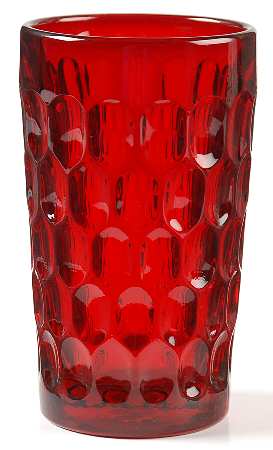 Thumbprint Ruby 12 Oz Flat Tumbler by Fenton