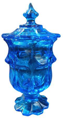 Valencia Blue Cigarette Box & Lid by Fenton