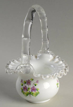 Violets In The Snow #7436/680 Crests 7" Basket