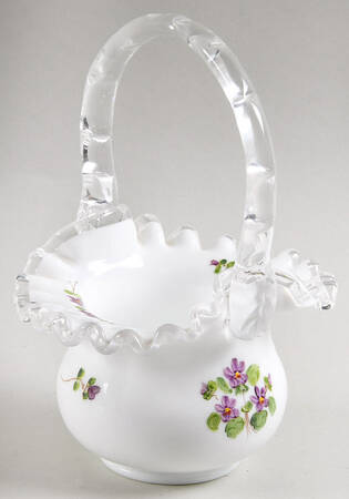 Violets In The Snow #7436/680 Crests 7" Basket