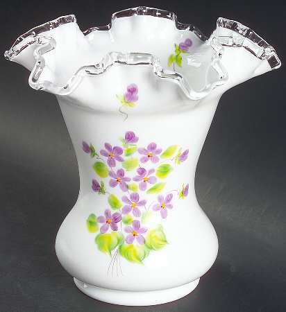 Violets In The Snow 6" Vase Flower
