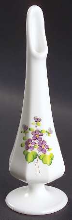 Violets In The Snow 7" Bud Vase
