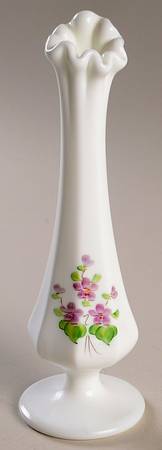 Violets In The Snow 7" Bud Vase