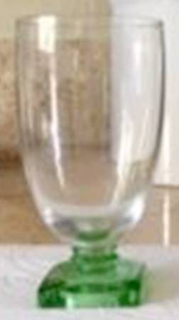 4020 Green (Green Stem and Base) Juice Glass
