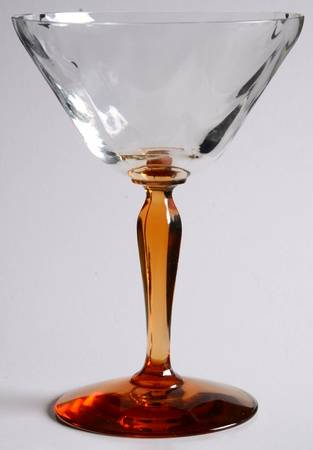 5082-5282 Amber(Not Iridized) Champagne/Tall Sherbet