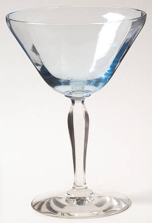 5082-5282 Blue (Blue Bowl, Clear Stem) Champagne/Tall Sherbet