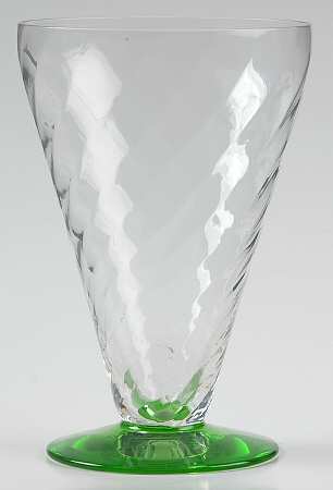 5082-5282 Green (Green Stem) Footed Tumbler