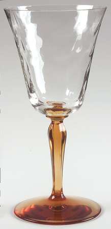 5093 Amber (Optic Loop, Amber Stem) by Fostoria