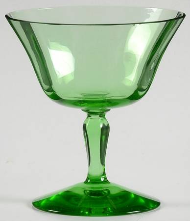 5093 Green (Regular Optic) Low Sherbet