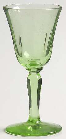 5093 Green (Regular Optic) Cordial Glass