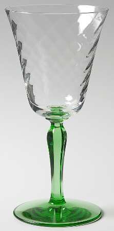 5093 Green Base (Swirl Optic) by Fostoria