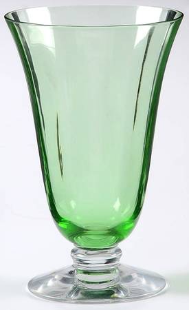5097-5297 Green (Green Bowl, Clear Stem) Footed Tumbler