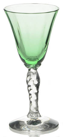 5097-5297 Green (Green Bowl, Clear Stem) Cordial Glass