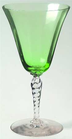 5097-5297 Green (Green Bowl, Clear Stem) by Fostoria