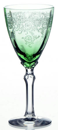 Acanthus Green Wine Glass